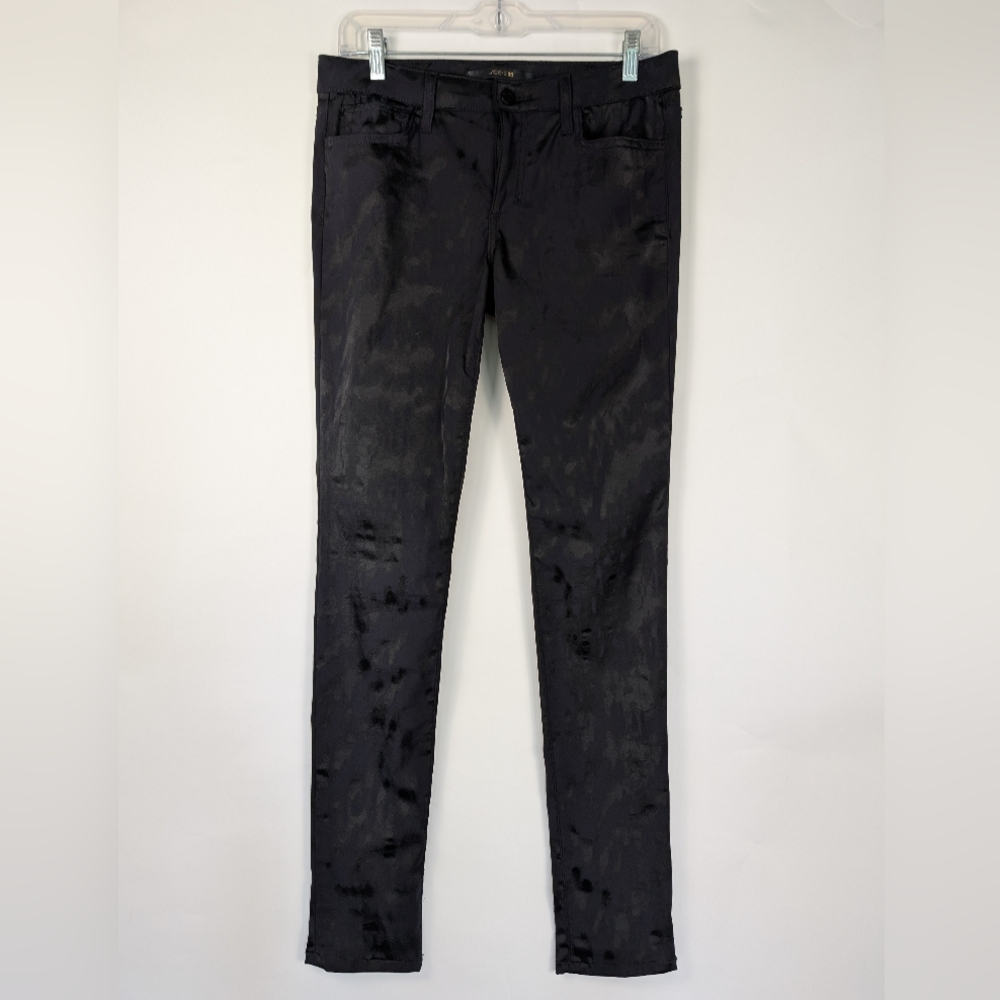 Joe's Jeans Coated Jacklyn Skinny Pants Size 29 Black Shiny Women's